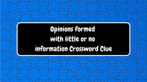 OPINIONS Crossword Clue